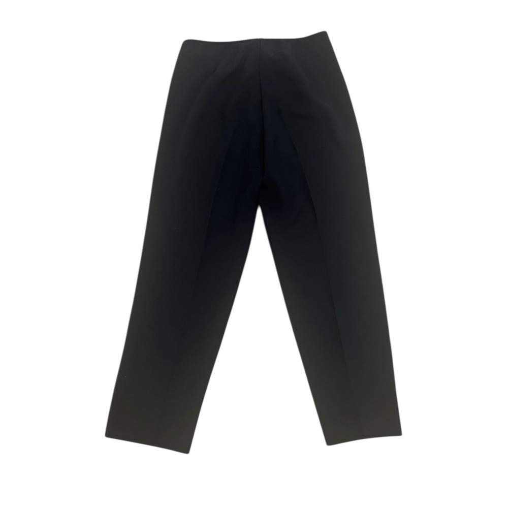 Ann Taylor black flat front & back straight leg trousers stretchy size 10